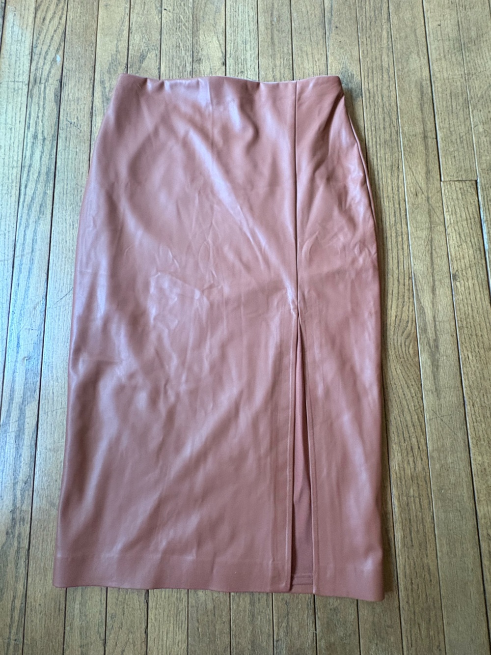 Express Faux Leather Pencil Skirt in Dusty Rose
